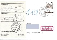 Frankatur der Deutschen Post der DDR und Nachgebühr